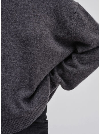 PULLOVER DOOFA KNIT ROUNDNECK, GREY MELANGE, small