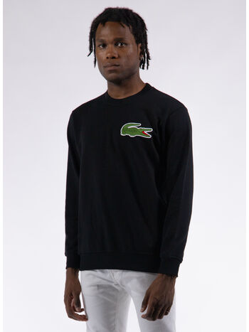 FELPA CREW LOGO, BLACK, small