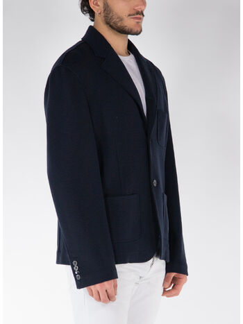 GIACCA IN WOOL MILANO, 415 NAVY, small