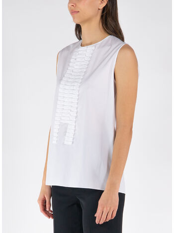 TOP SLEEVELESS IN ORGANIC POPLINE, 00W01, small