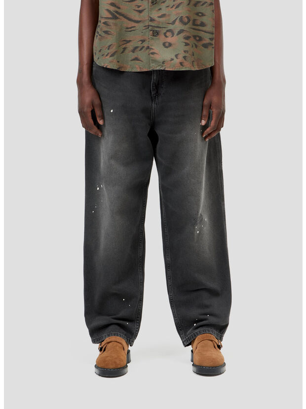 PANTALONE SINGLE KNEE, 89EJ Blue, destroy wash, splatter, large
