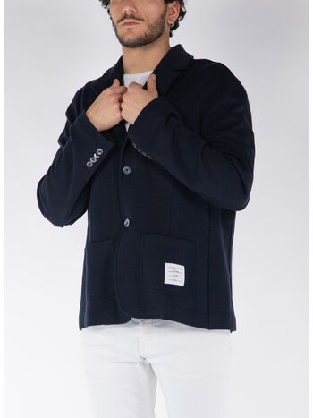 GIACCA IN WOOL MILANO, 415 NAVY, small