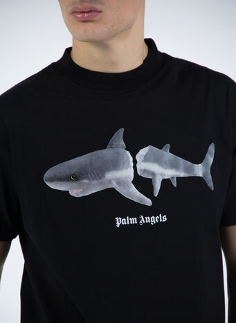T-SHIRT SHARK CLASSIC TEE, 1001BLACKWHIT, small
