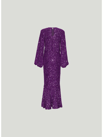 ABITO SEQUINS MAXI DRESS, 19-3540 PURPLE MAGIC, small