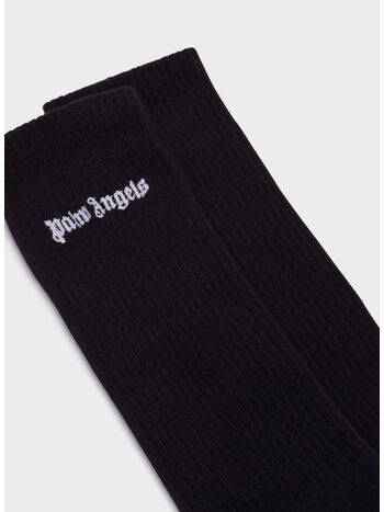 CALZINI EMBROIDERED LOGO, 1001 BLACK WHITE, small