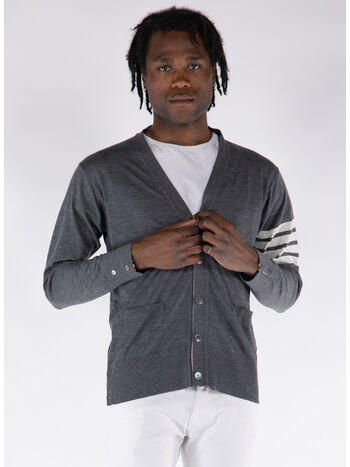 CARDIGAN CLASSIC V-NECK, 038 MED GREY, small