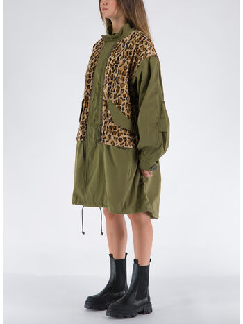 GIACCA CON DETTAGLIO IN PELLICCIA ANIMALIER, , small