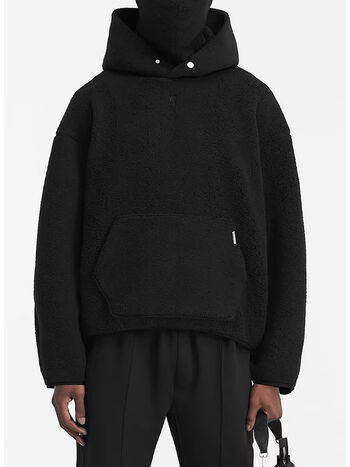 FELPA IN PILE OVERSIZE, 001 BLACK, small