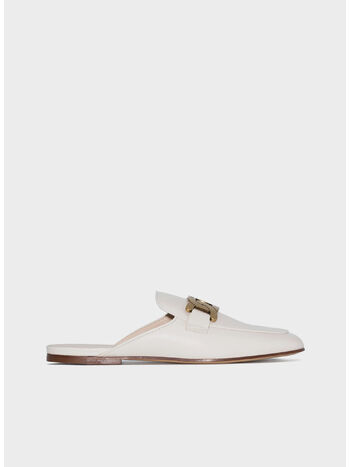 SABOT IN PELLE, B008 BIANCO LANA, small