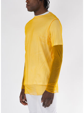 T-SHIRT GIROCOLLO, 832 MANGO, small