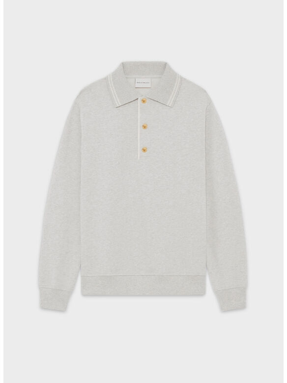 POLO DROLE LONGSLEEVE, GY GREY, medium