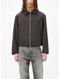 GIACCA MINI CON ZIP, HAVANA BROWN CHAIN WOOL, thumb