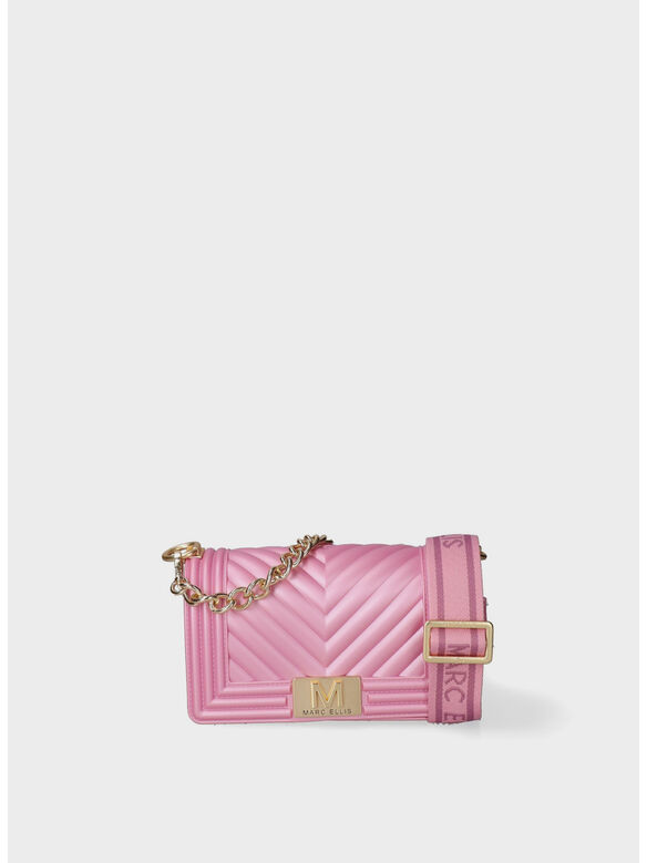 BORSA 26W FLAT S, CRM CASHMERE ROSE / M, medium