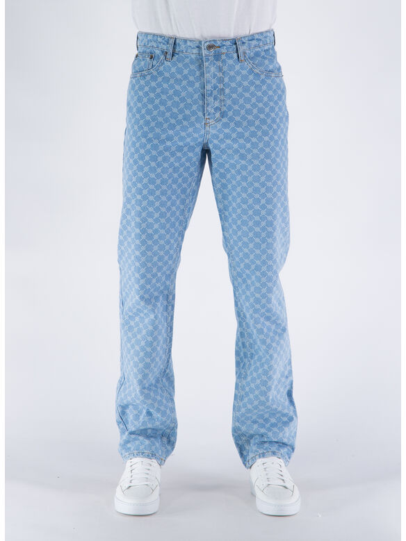 JEANS MUNIR, BLUE MONOGRAM, medium