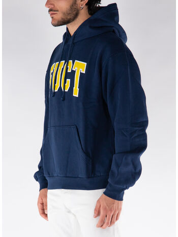 FELPA HOODIE CON LOGO STAMPATO, BLU0021 PATRIOT BLUE, small