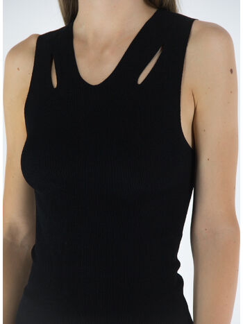 TANK DOUBLE SLIT, BLACK/BLACK, small