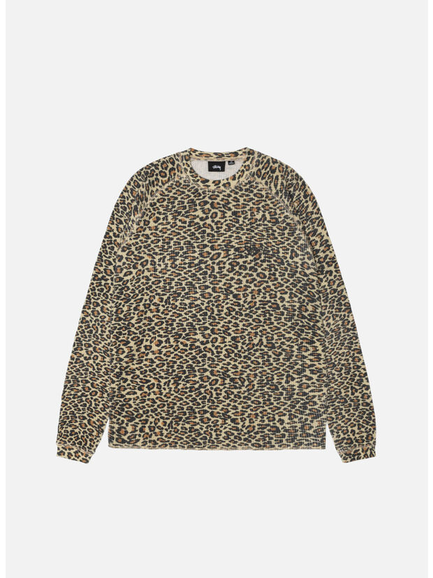 MAGLIONE GIROCOLLO RAGLAN BASIC THERMAL, 923 LEOPARD, large