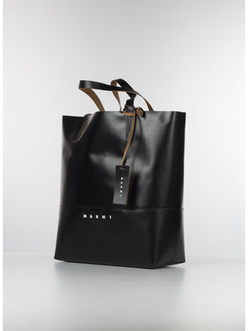 BORSA DA SHOPPING WITH MARNI PLATE, 00N99 BLACK, small