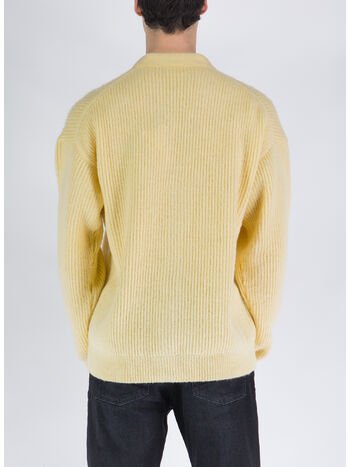 MAGLIONE LE CARDIGN MOHAIR, LYL LIGHT YELLOW, small