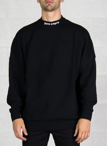 FELPA LOGO OVER CREWNECK, BLACK/WHITE, small