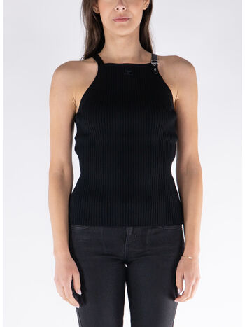 TOP BUCKLE RIB KNIT, 9999 BLACK, small