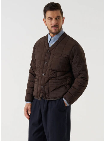 CARDIGAN DOWN, BROWN, small