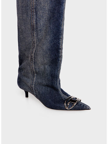 STIVALE D VENUS SLOUCHY AL GINOCCHIO IN DENIM, H1940, small