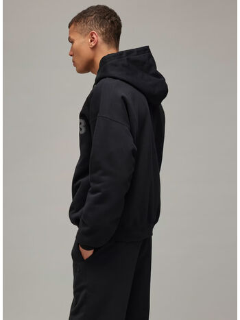FELPA FULL ZIP CON LOGO, BLACK, small