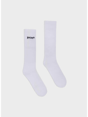 CALZINI EMBROIDERED LOGO, 0110 WHITE BLACK, small