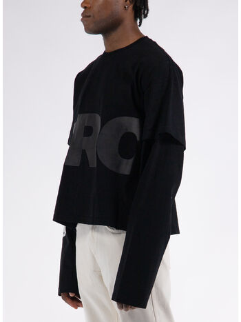 T-SHIRT CREWNECK UNDERSHIRT, K01-800 INTERLOCK BLACK, small
