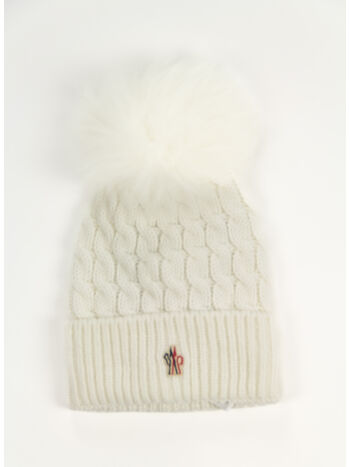 CAPPELLO IN MAGLIA CON PON PON, 002, small
