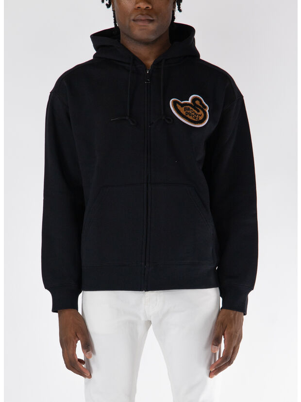 FELPA FULL ZIP BROWN DUCKS, 89XX BLACK, large
