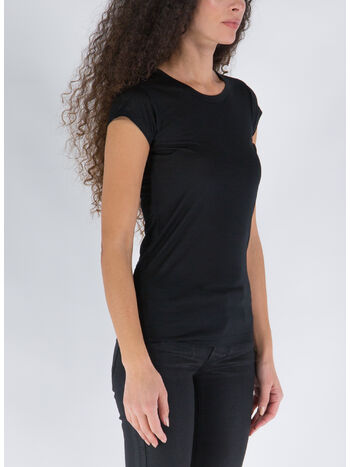 T-SHIRT SILK JERSEY FITTED, LB999 BLACK, small