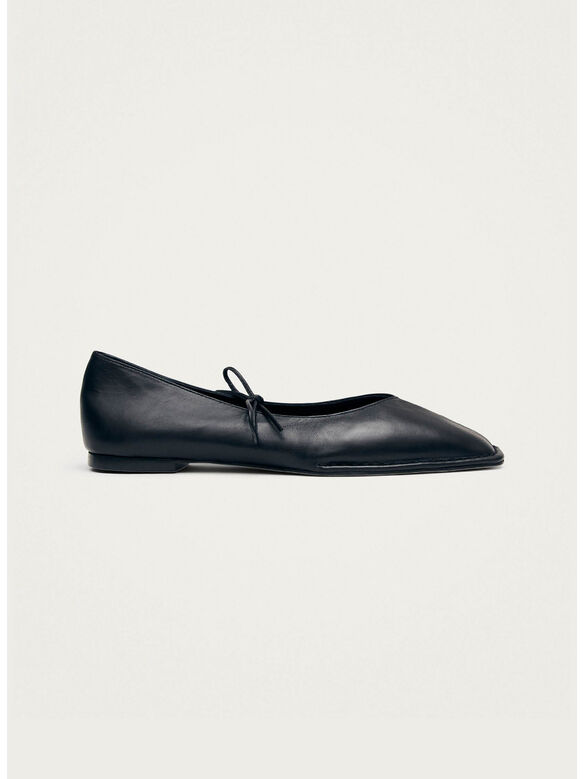 BALLERINA IN PELLE, BLACK, medium