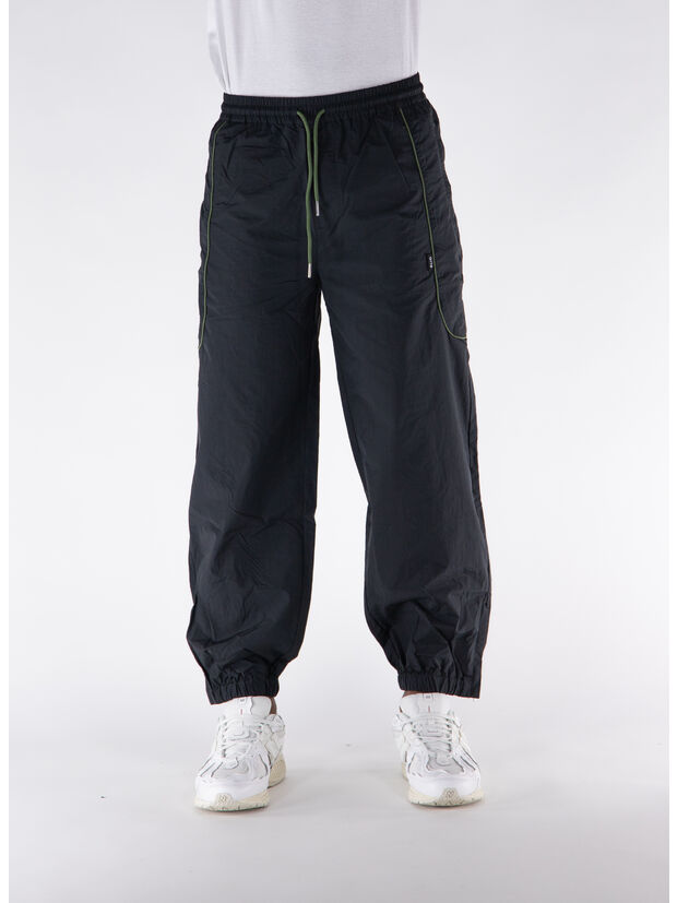 PANTALONE TRACK PIPPING, BLACK/GREEN, large