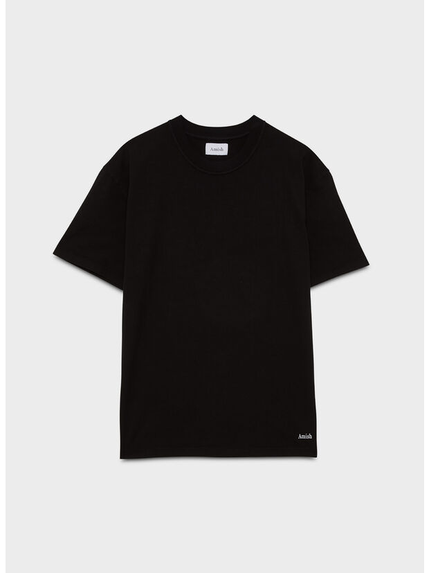 T-SHIRT MICRO LOGO, C0073 Jersey Dyed Washed black, large