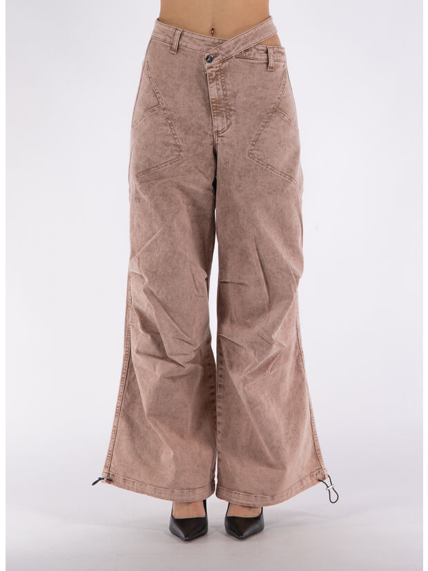 PANTALONE WASHED DENIM CARGO, 1784 WHASHED NUDE, large