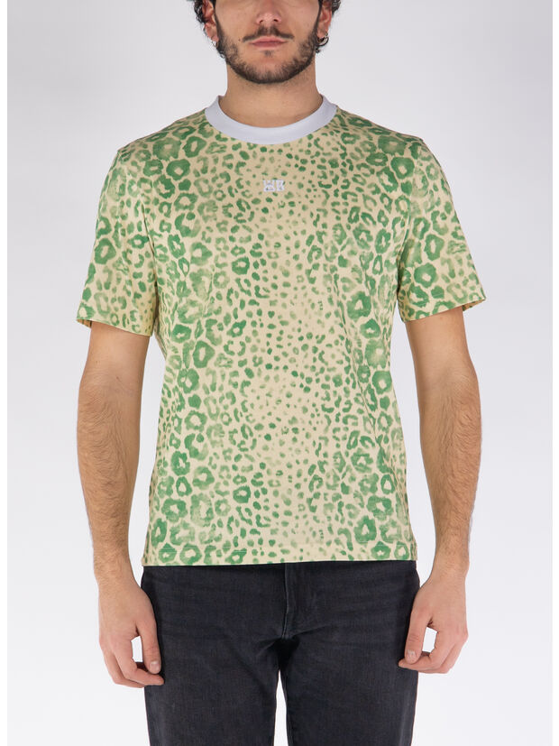 T-SHIRT ORIGINAL, 1670 GREEN LEOPARD, large