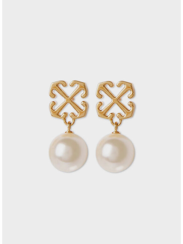 ORECCHINI PEARL ARROW, 7600 GOLD, medium