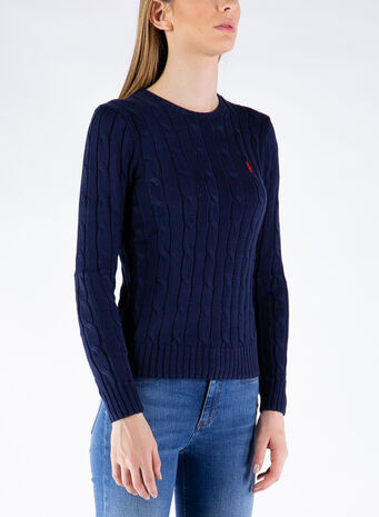 MAGLIONE A TRECCE, 007HUNTERNAVY, small