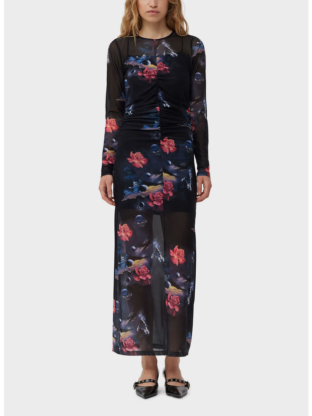 ABITO RUCHED LONG, 099 BLACK, large