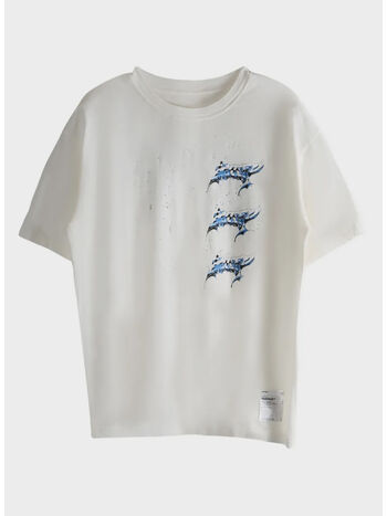 T-SHIRT MOTHTECH, OFF-WHITE, small