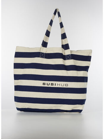 TOTE BAG CANVAS STRIPES, , small