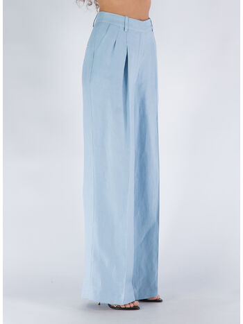 PANTALONE PALAZZO LINO E VISCOSA, , small