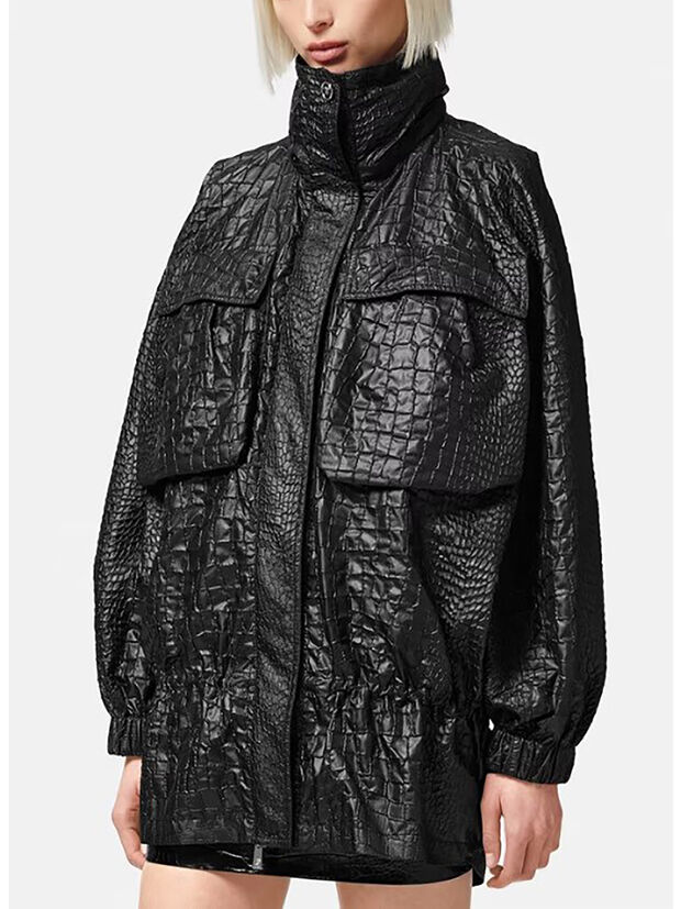 GIACCA BLOUSON RESPONSIBLE FABRIC TECHNO, 1B000 BLACK, large