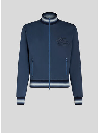 FELPA ZIP REGULAR CON LOGO, 201, small