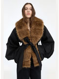 PELLICCIA FAUX FUR COLLAR, 100 BLACK, thumb