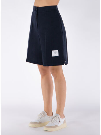 SHORTS HIGH WAISTED IN WOOL MILANO, , small