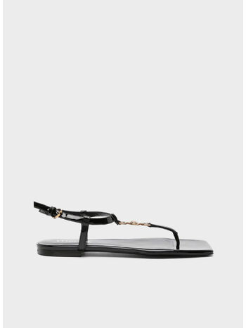 SANDALO T 10 PATENT CALF LEATHER, 1B00V BLACK VERSACE GOLD, small