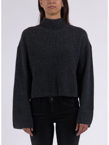 PULLOVER FUNNEL NECK, ANTHRACITE MELANGE, small